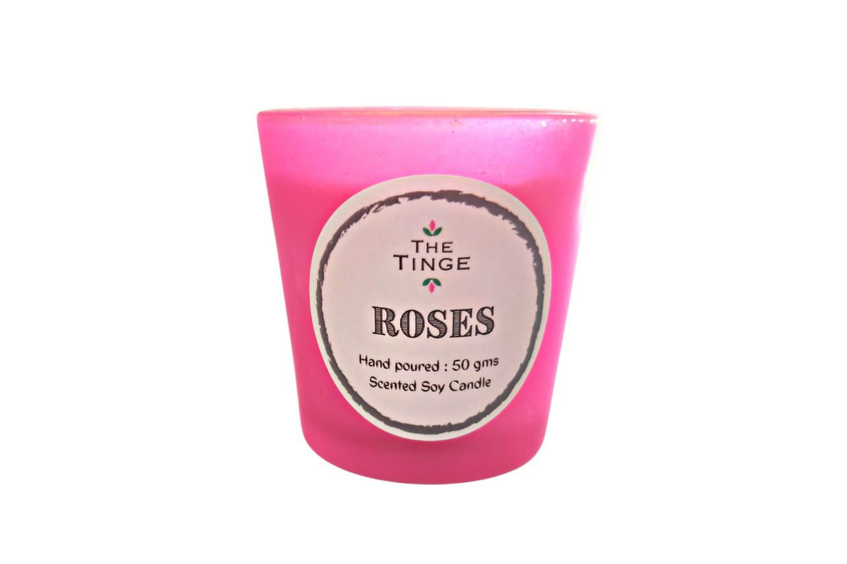 Natural Soy Wax Rose Scented Shot Glass 